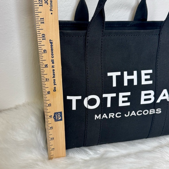 NWT Marc Jacobs The Tote Bag MEDIUM Purse Black Crossbody Canvas Zipper Travel - Picture 12 of 13